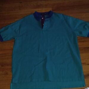 Classic Teal Polo Shirt with Navy Accents
